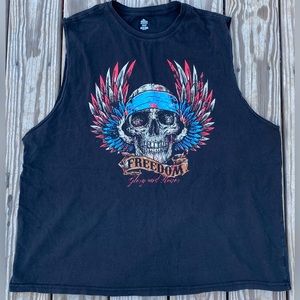 Patriotic Skull Tank Top